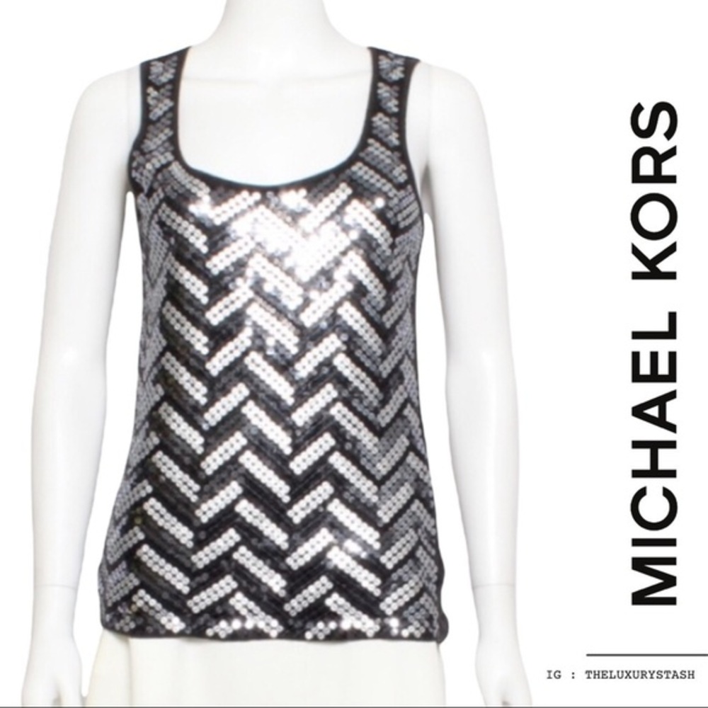 Michael Kors Sequence Gray Top Large - image 1